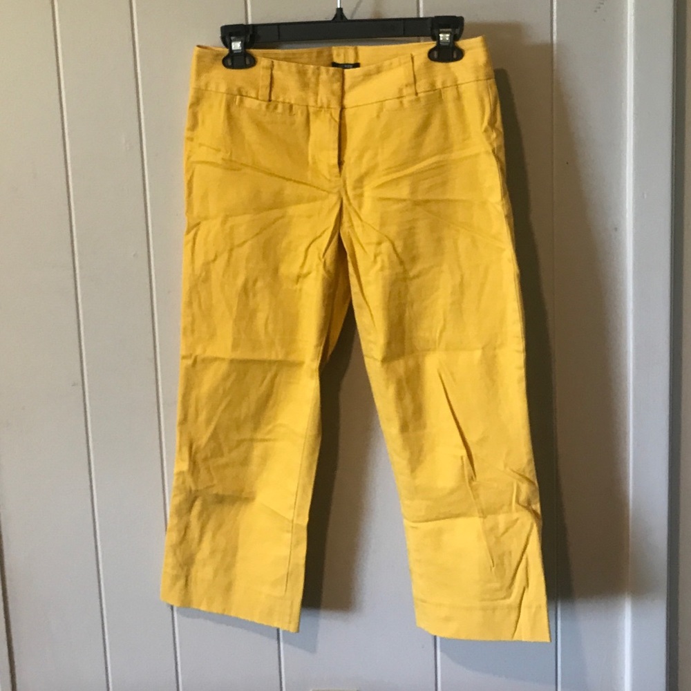 JCrew City Fit Ankle Yellow